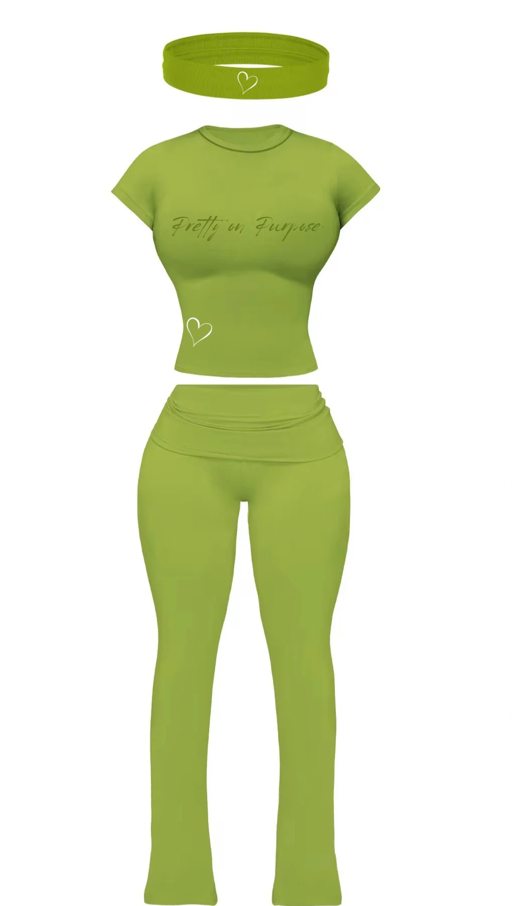 Pretty on Purpose Three Piece- Army Green