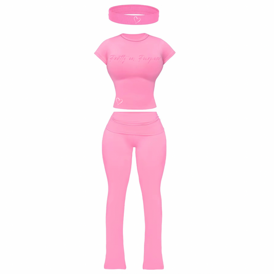 Pretty on Purpose Three Pieces - Baby Pink